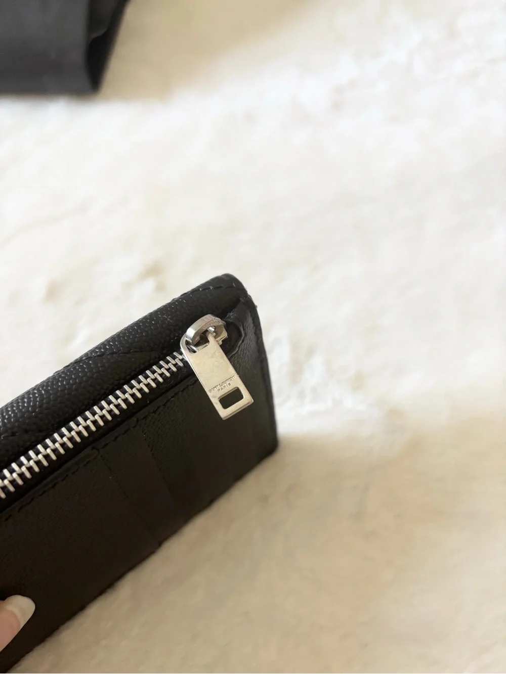 YSL CASSANDRE MATELASSÉ FRAGMENTS FLAP CARD CASE IN GRAIN DE POUDRE LEATHER - Picture 9 of 16